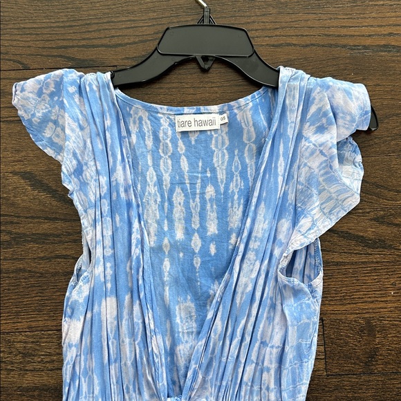 Tiare Hawaii Women’s Elegant Blue Tie-Dye Dress One Size - Picture 5 of 8